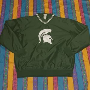 90s Michigan State Spartans Vintage Pullover Windbreaker Jacket Streetwear